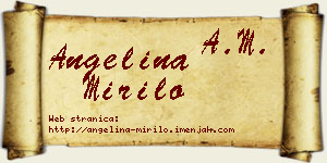 Angelina Mirilo vizit kartica